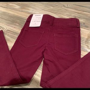 Girls burgandy mid rise jeggings by sonoma
